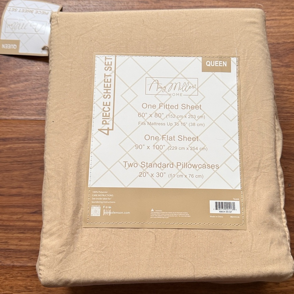 Amy Miller home 4 piece sheet set NEW!!!